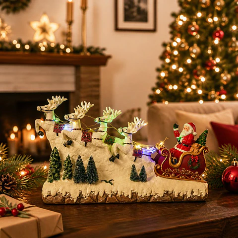 Trineo Musical Navideño con Luz LED