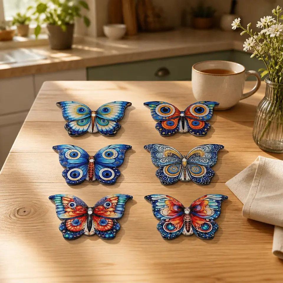 Set 6 Posavasos Diseño Mariposa 1