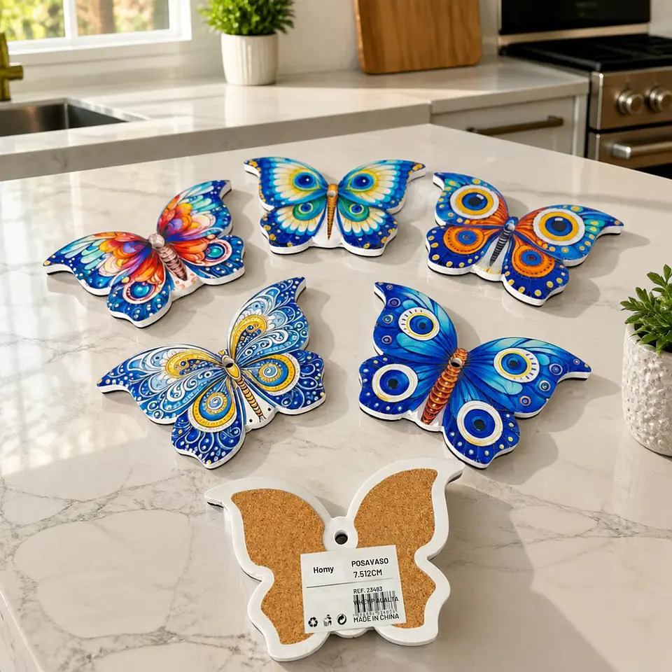 Set 6 Posavasos Diseño Mariposa 3