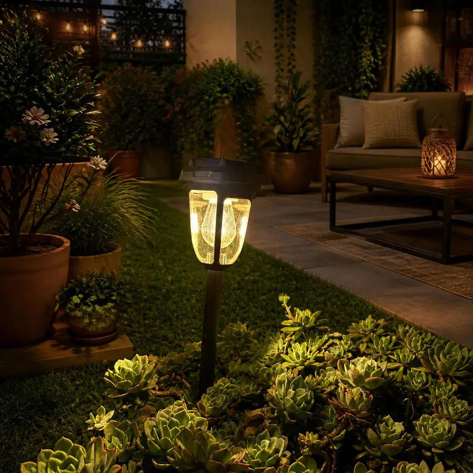 Farol Solar Estaca para Jardín con Sensor de Movimiento 1