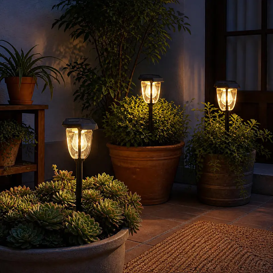 Farol Solar Estaca para Jardín con Sensor de Movimiento 2