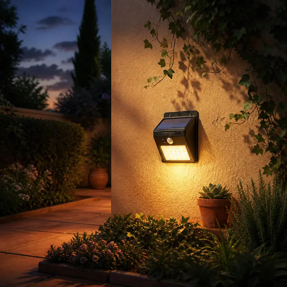 Foco Solar de Pared 30 LED con Sensor de Movimiento 1