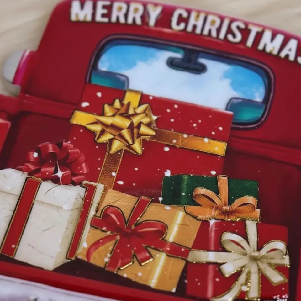 Set 4 Posavasos Navideños Camioneta Roja 3