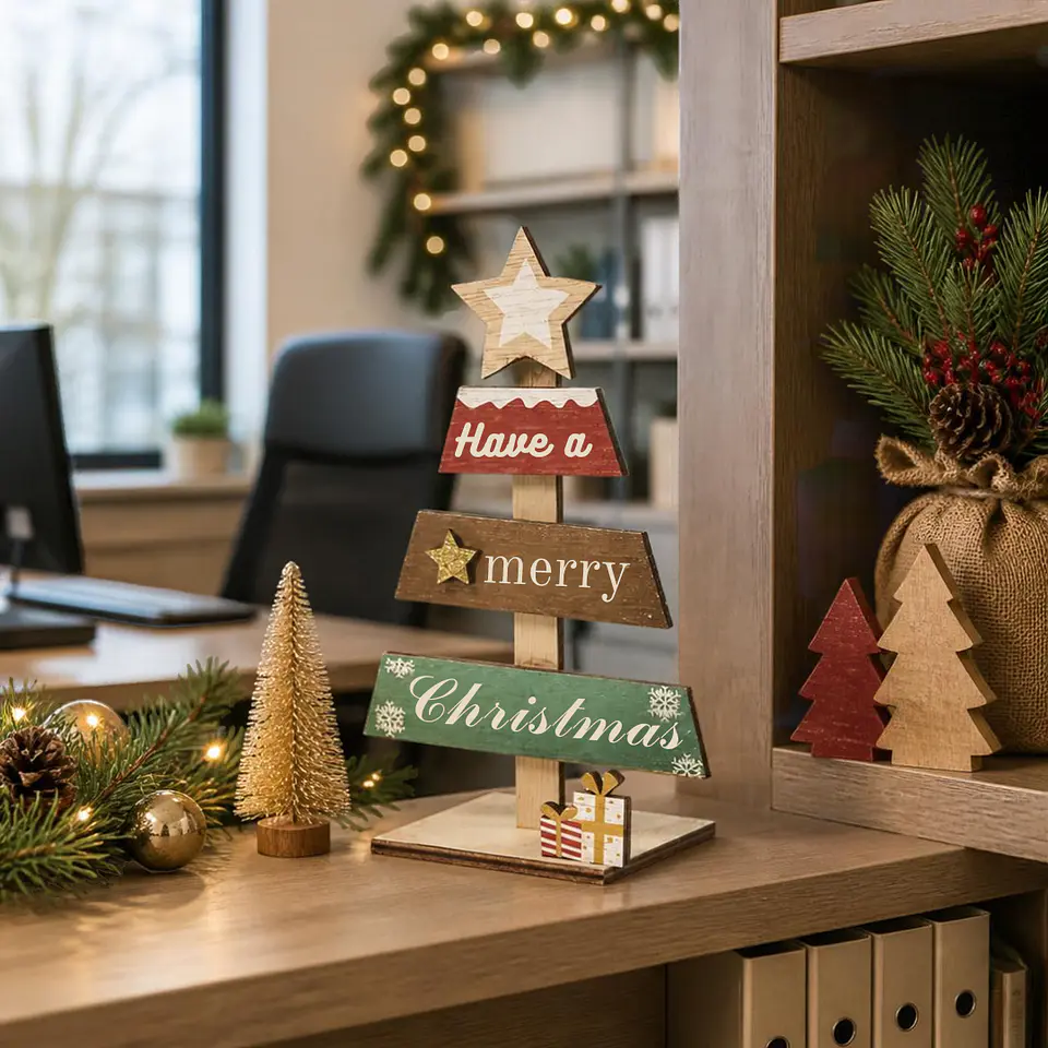 Adorno Árbol de Navidad de Madera 17 cm 1