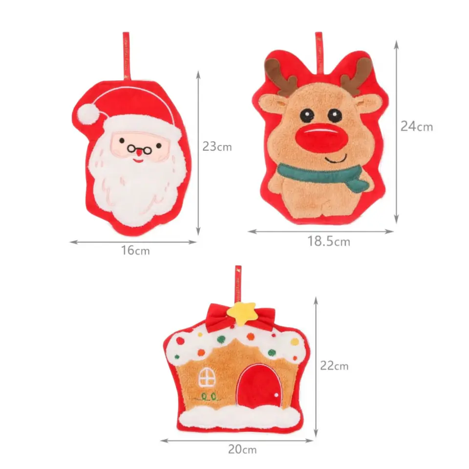 Toalla de Mano Navideña para Colgar – Pascuero, Reno, Mono de Nieve y Más 8