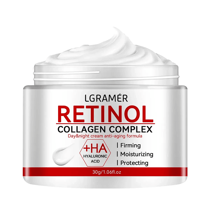Crema reafirmante con retinol y colágeno para suavizar arrugas, crema facial hidratante, blanqueadora e iluminadora. 8