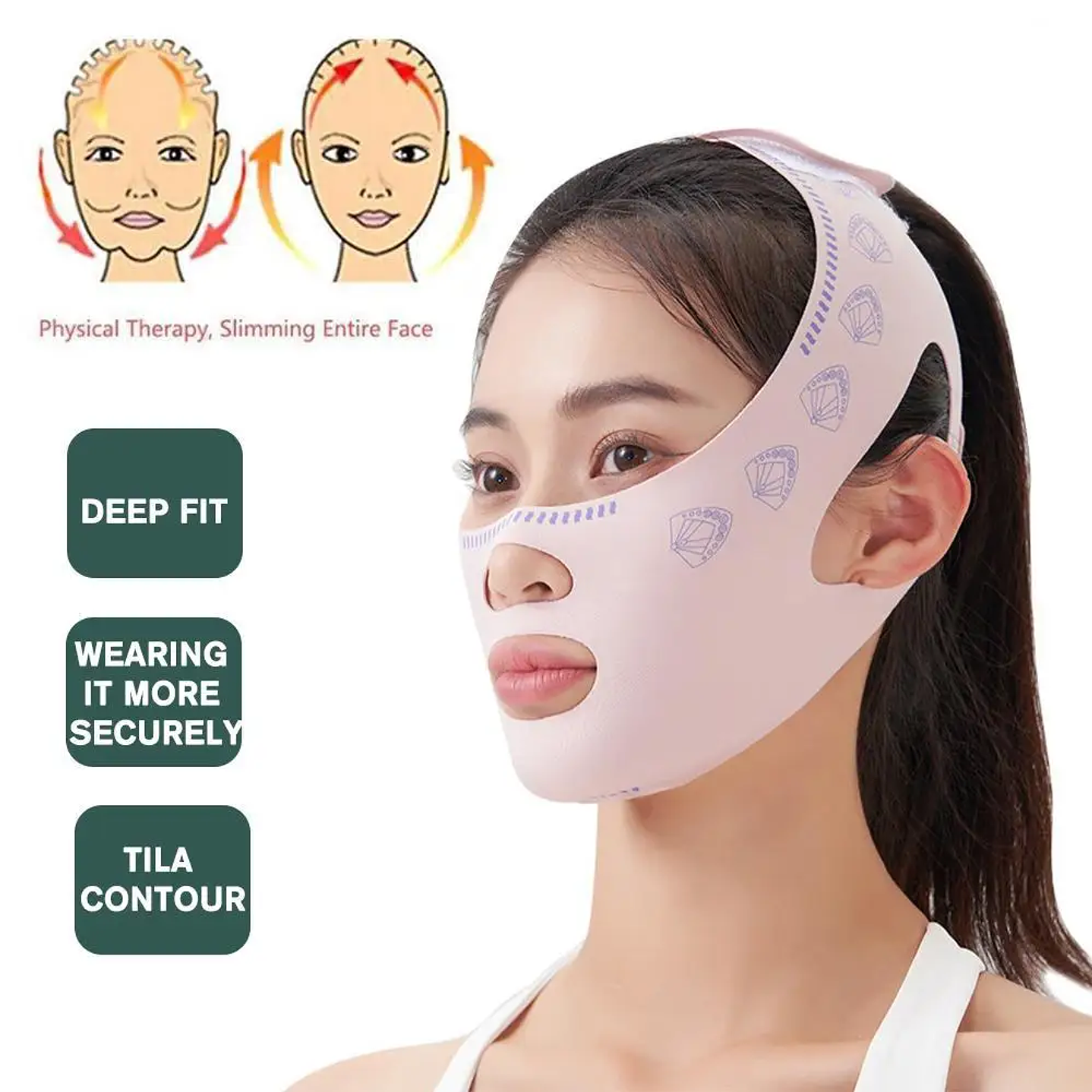 Chin Cheek Slimming Bandage V Shaper V Line Lifting Mask Face Lifting Anti Wrinkle Strap Band Sleeping Mask Beauty Health 1