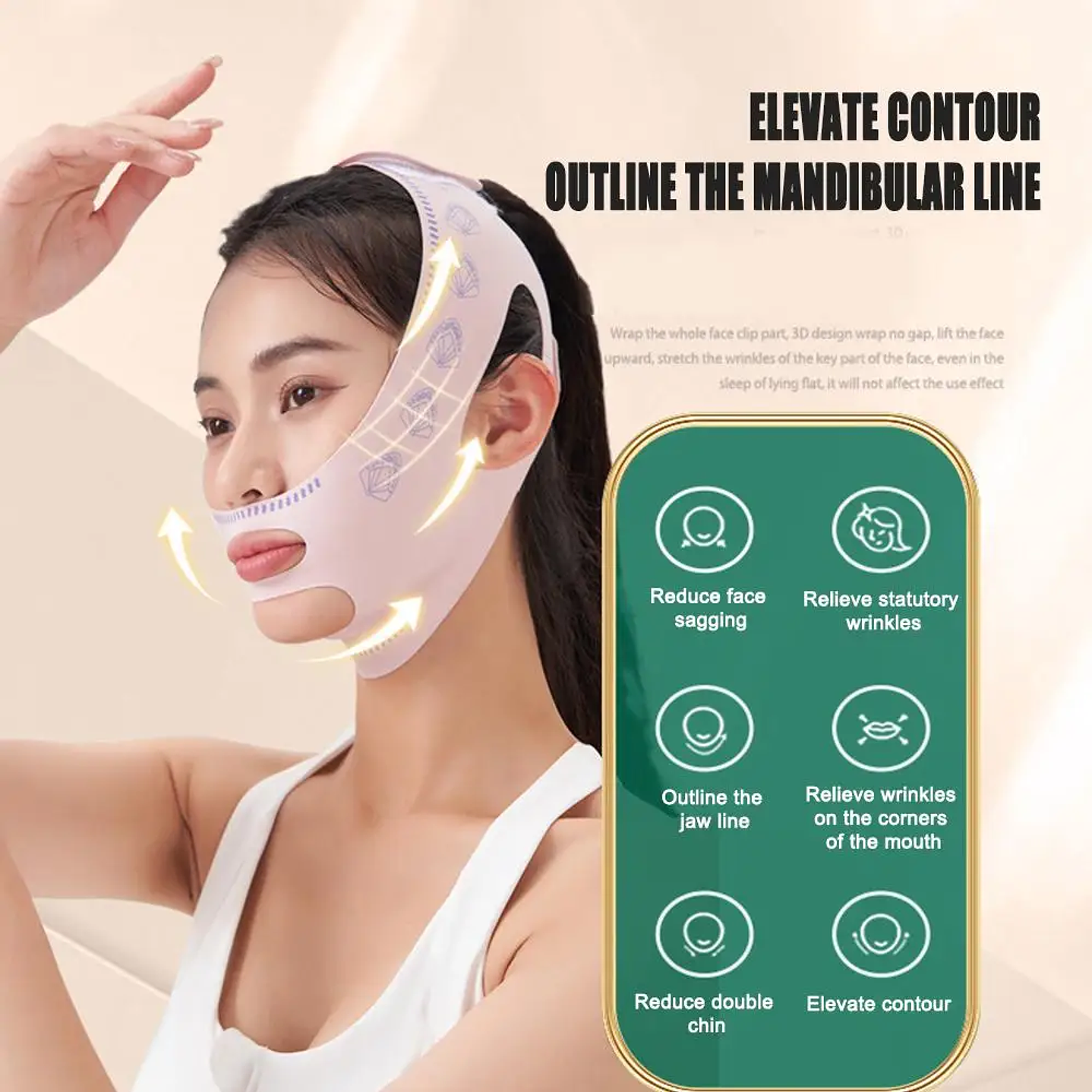 Chin Cheek Slimming Bandage V Shaper V Line Lifting Mask Face Lifting Anti Wrinkle Strap Band Sleeping Mask Beauty Health 3