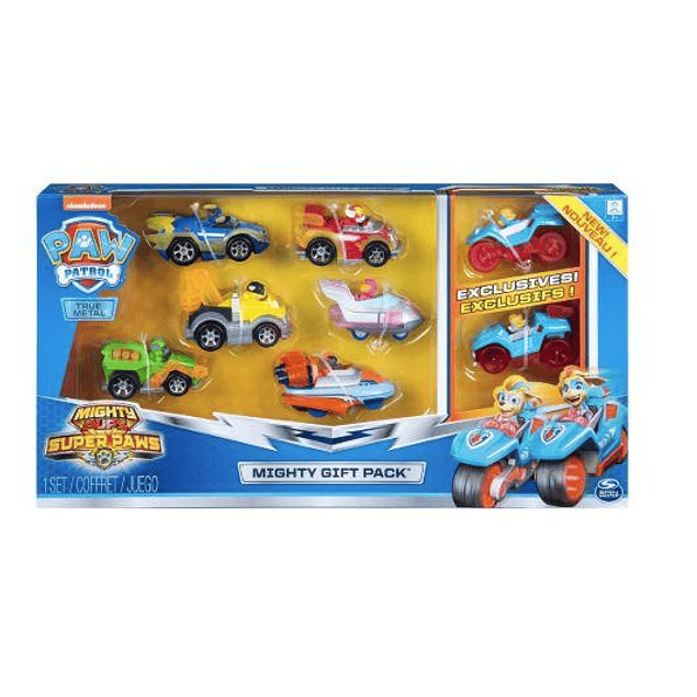 Set de autos Mighty pups - metalicos - paw patrol