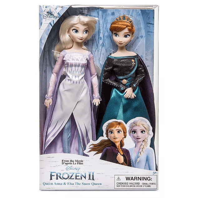 Reina Anna y Reina de hielo Elsa - Original Disney - 30 cms