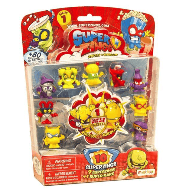 Superzings - S1 - Rivals Of Kaboom: Set con 10 Figuritas