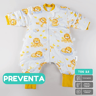 PREVENTA Saquito Enterito Termorregulador Tog 2.5 Diseño Pequeño León 