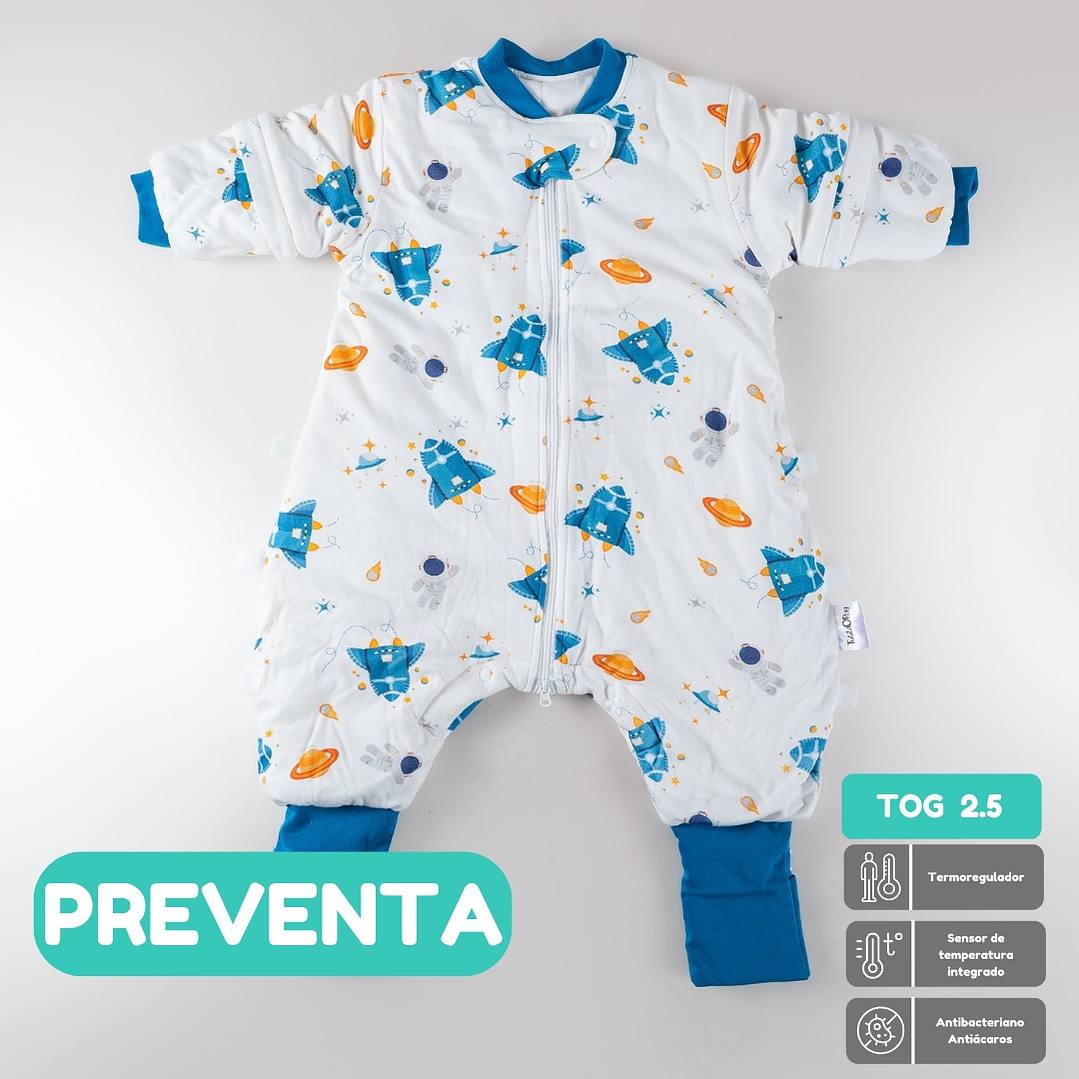 PREVENTA Saquito Enterito Termorregulador Tog 2.5 Diseño Aventura Cósmica  1