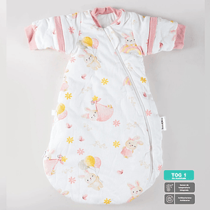 Saquito de dormir Tog 1 talla 6 a 18 meses Conejitos en el jardín Redondeado