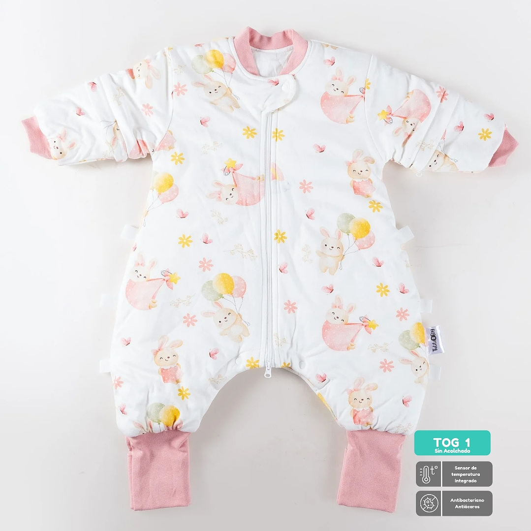Saquito de dormir Tog 1 talla 6 a 18 meses Conejitos en el jardín Enterito 1