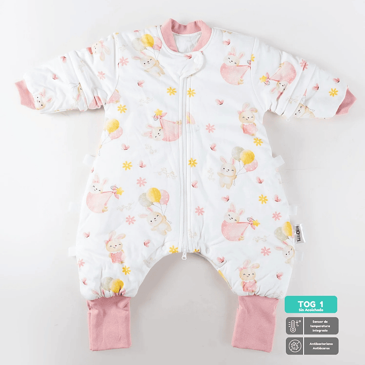 Saquito de dormir Tog 1 talla 6 a 18 meses Conejitos en el jardín Enterito 1