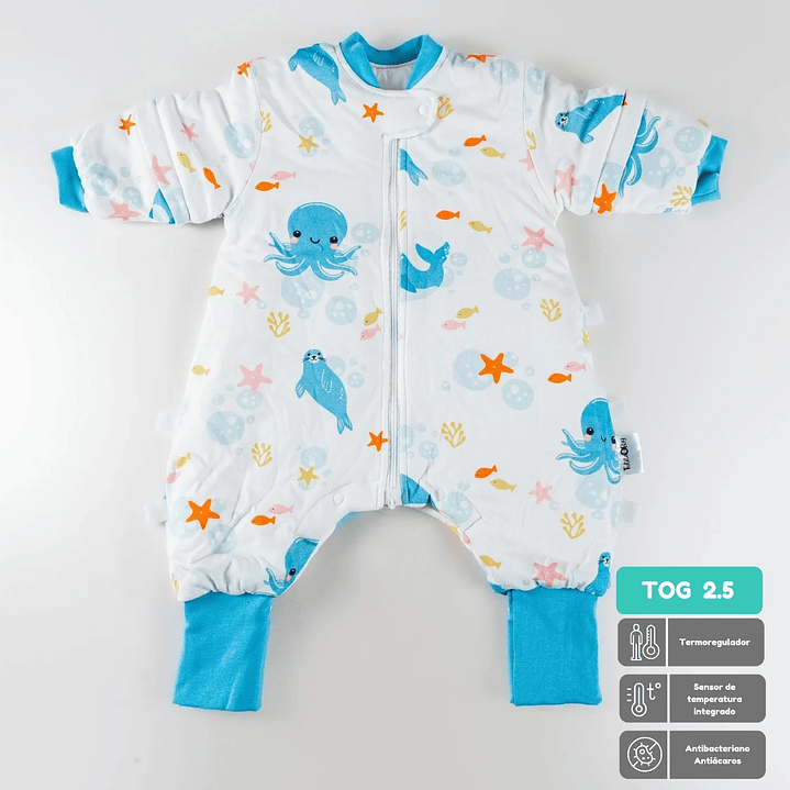 Saquito de dormir Termorregulador Tog 2.5 talla 6 a 18 meses Sueños marinos Enterito 1