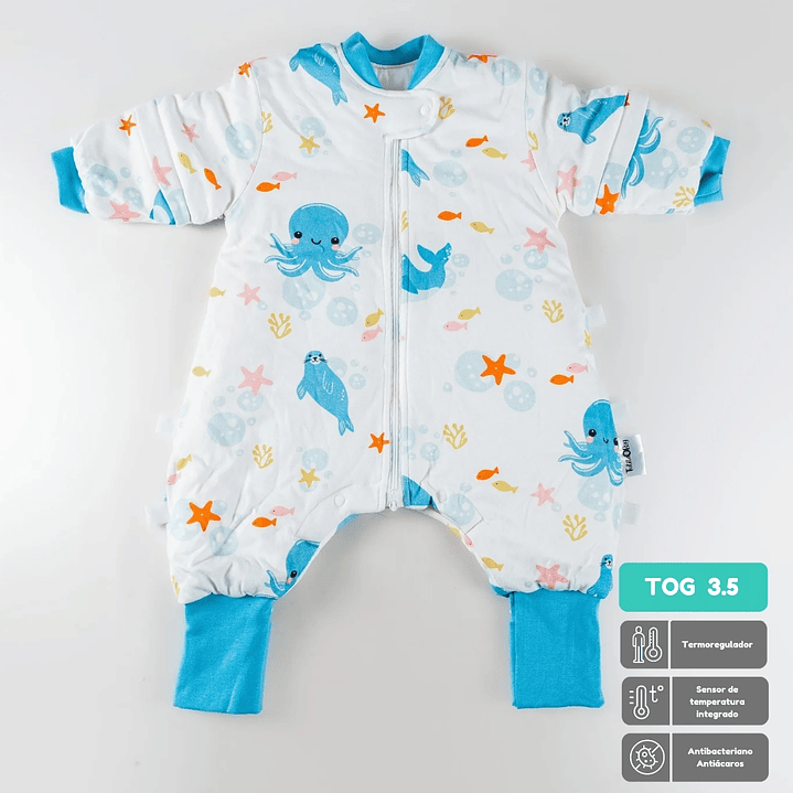 Saquito de dormir Termorregulador Tog 3.5 talla 6 a 18 meses Sueños Marinos Enterito 1