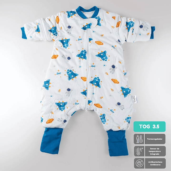 Saquito de dormir Termorregulador Tog 3.5 talla 6 a 18 meses Aventura Cósmica Enterito 1