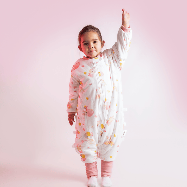 Saquito de dormir Termorregulador Tog 3.5 talla 1 a 2 años  Conejitos en el jardín Enterito 3