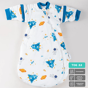 Saquito de dormir Termorregulador Tog 3.5talla 6 a 18 meses  Aventura Cósmica Redondeado