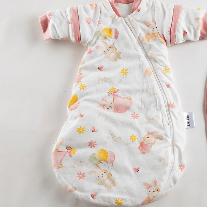 Saquito de dormir Termorregulador Tog 3.5 talla 6 a 18 meses Conejitos en el jardín Redondeado 2
