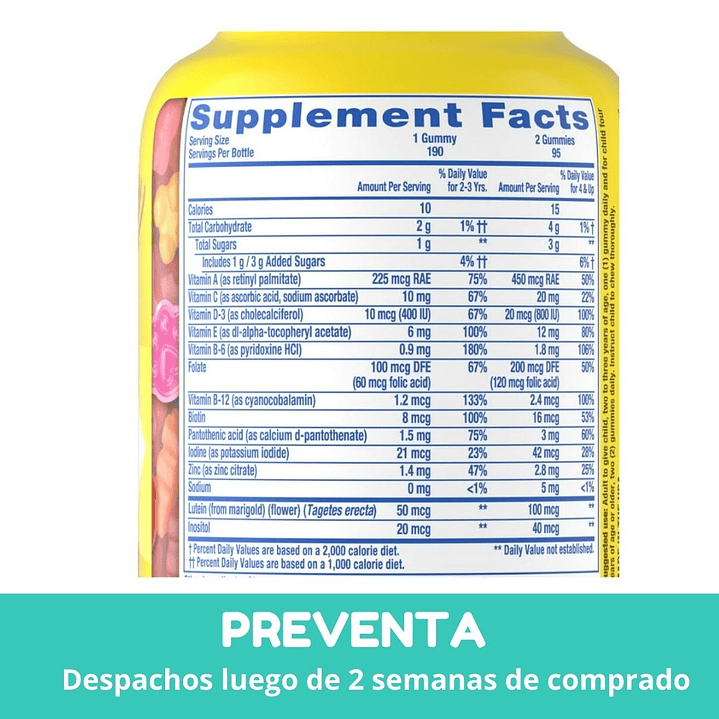 Lil Critters Multivitaminico 190 gomitas  3