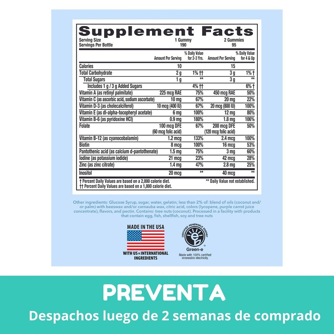 Lil Critters Multivitaminico Frozen 190 gomitas  3