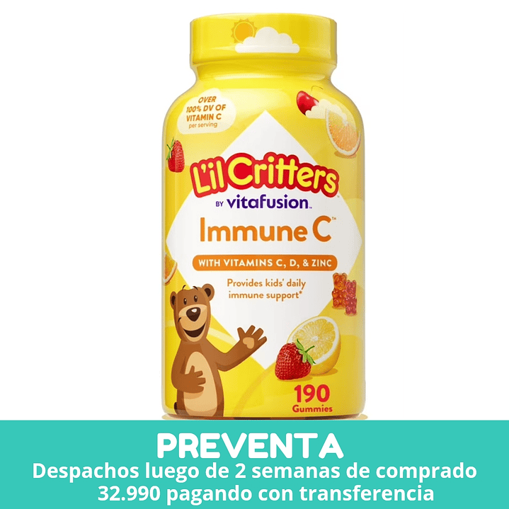 Lil Critters Inmune C 190 gomitas  1