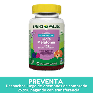 Melatonina Kids 1 Mg Spring Valley en gomitas