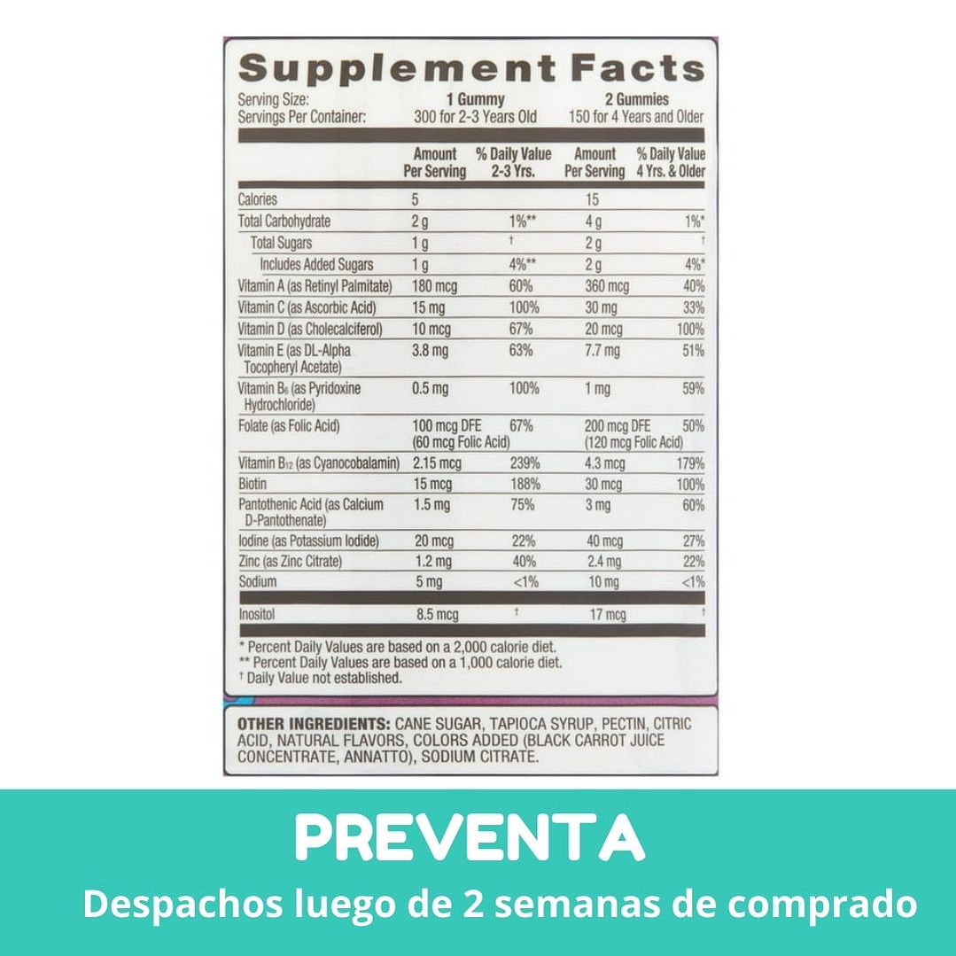 Equate Multivitaminico Kids en gomitas- 300 gomitas 2