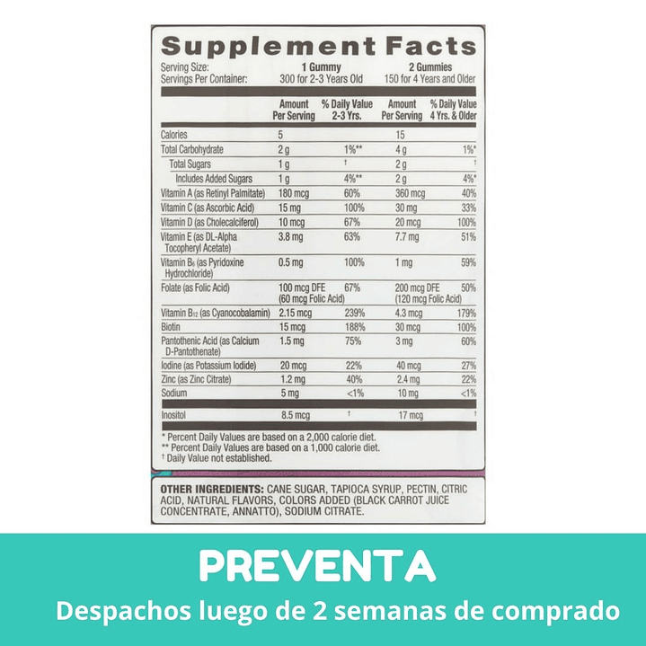 Equate Multivitaminico Kids en gomitas- 300 gomitas 2