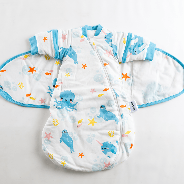 PREVENTA Saquito Recién Nacido con Swaddle removible Termorregulador Tog 2.5 Sueños Marinos 3