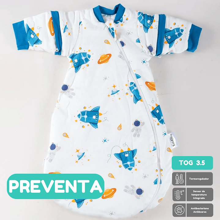 PREVENTA Saquito de dormir Termorregulador Tog 3.5 Aventura Cósmica Redondeado 1