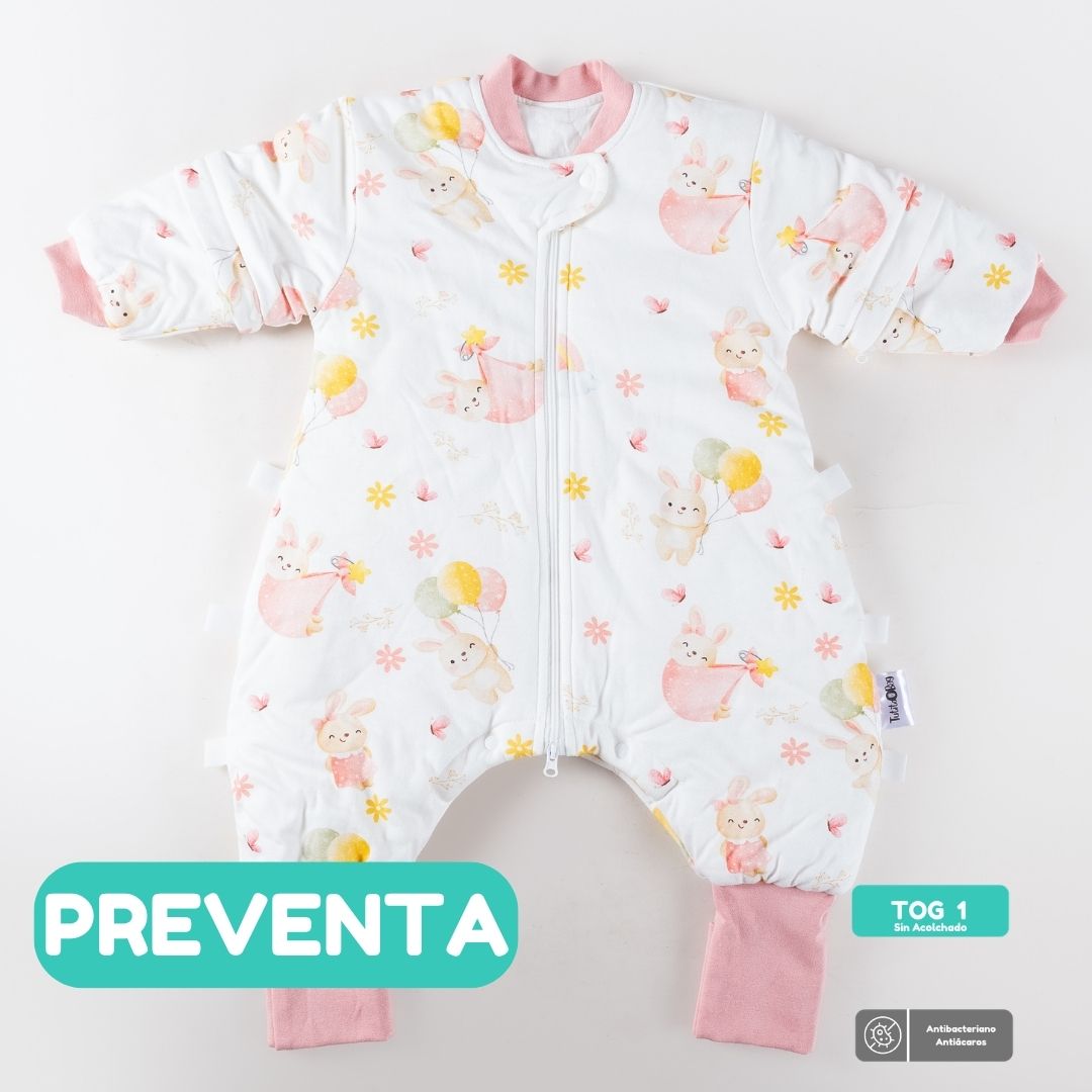 PREVENTA Saquito de dormir Tog 1 Conejitos en el jardín Enterito