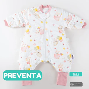 PREVENTA Saquito de dormir Tog 1 Conejitos en el jardín Enterito