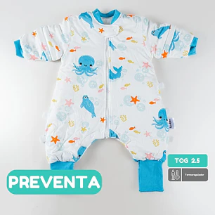 PREVENTA Saquito de dormir Termorregulador Tog 2.5 Sueños marinos Enterito