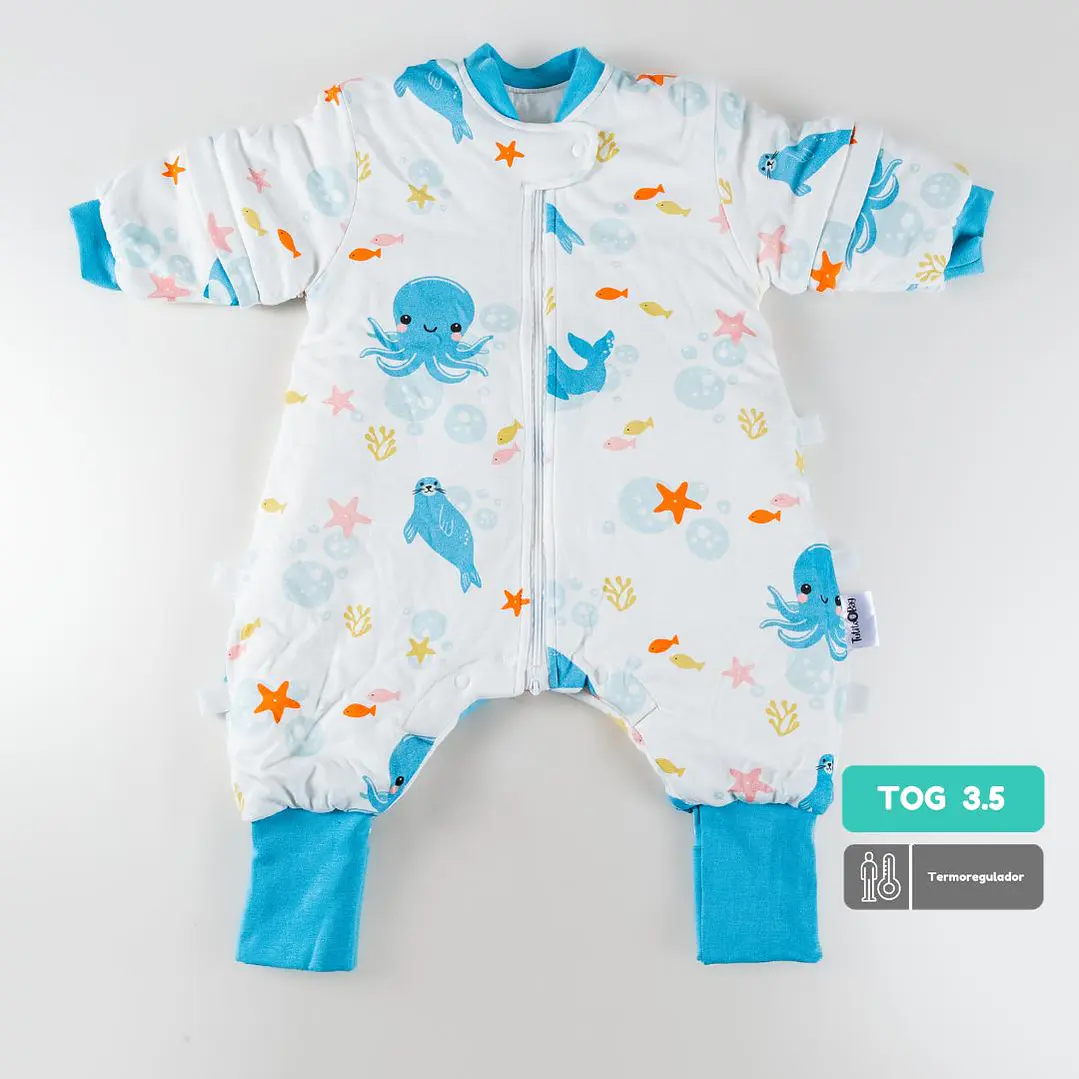 Saquito de dormir Termorregulador Tog 3.5 talla 6 a 18 meses Sueños Marinos Enterito 1