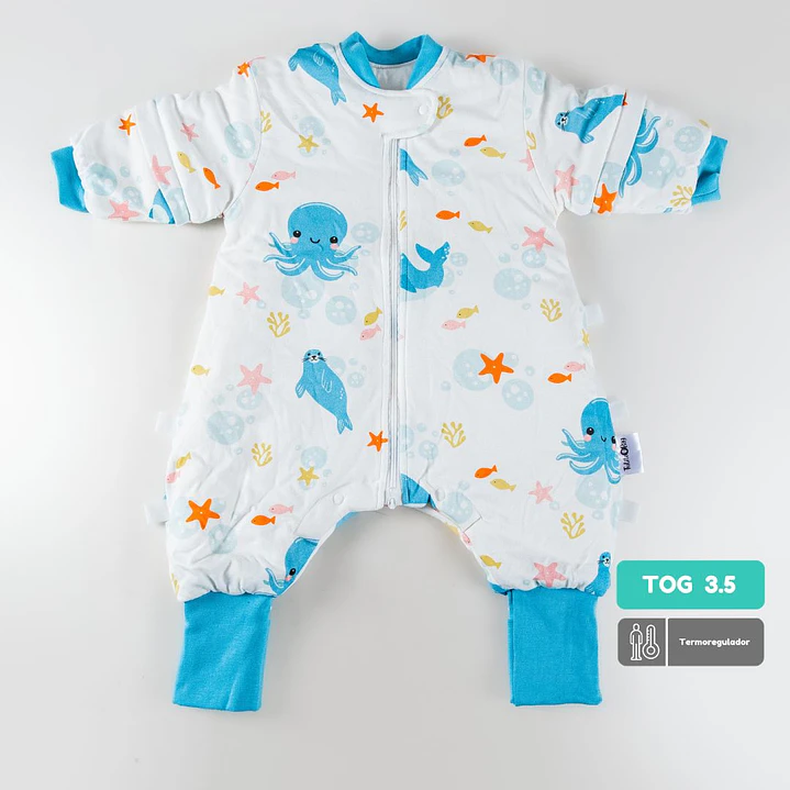 Saquito de dormir Termorregulador Tog 3.5 talla 6 a 18 meses Sueños Marinos Enterito 1