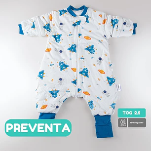 PREVENTA Saquito Enterito Termorregulador Tog 2.5 Diseño Aventura Cósmica 