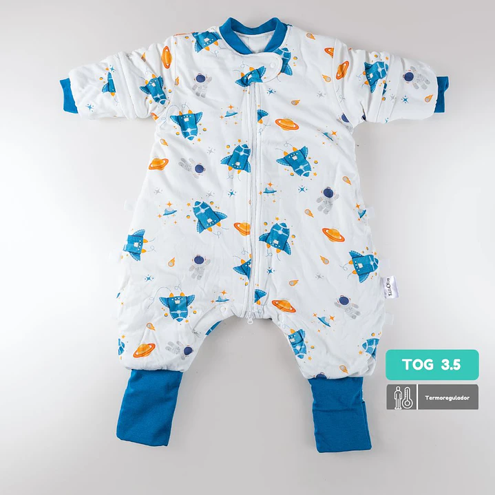 Saquito de dormir Termorregulador Tog 3.5 talla 6 a 18 meses Aventura Cósmica Enterito 1