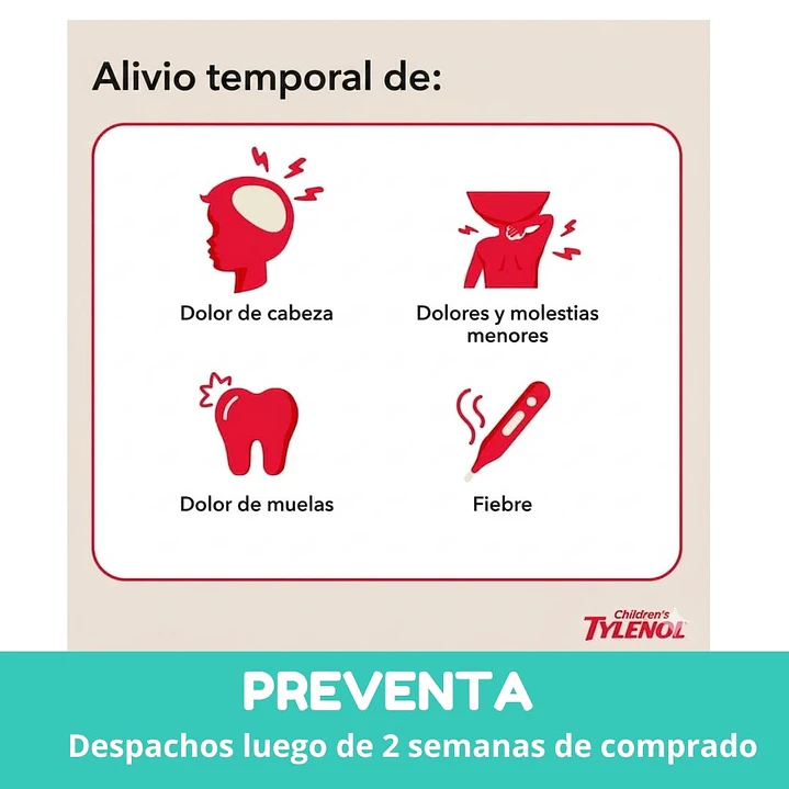 Tylenol Sabores Niños de 2 a 11 Años  4
