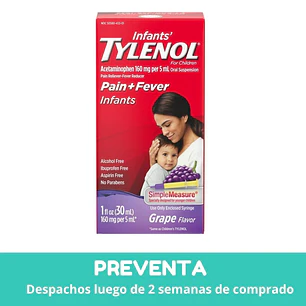 Tylenol Sabores niños hasta 2 años 