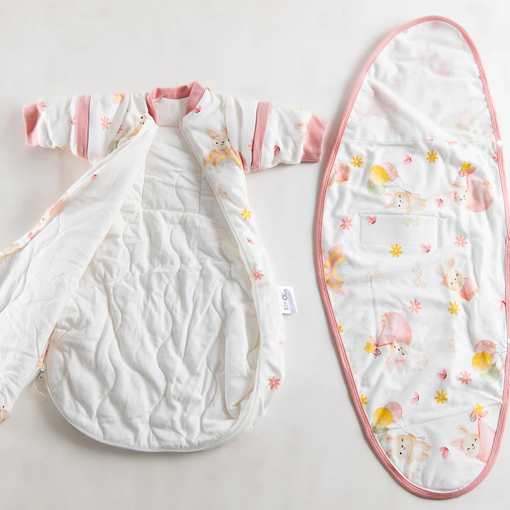 Saquito Recién Nacido con Swaddle removible Termorregulador Tog 2.5 Conejitos en el jardín 5