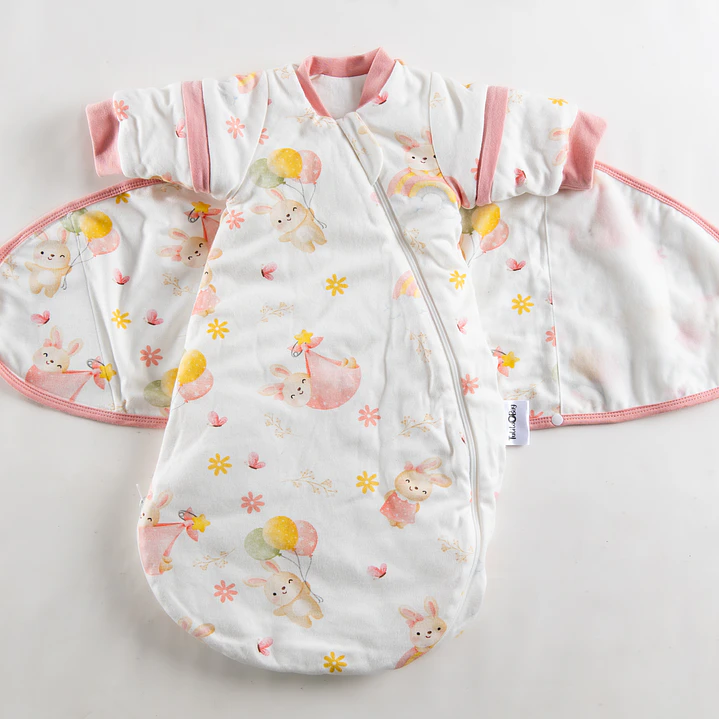 Saquito Recién Nacido con Swaddle removible Termorregulador Tog 2.5 Conejitos en el jardín 4