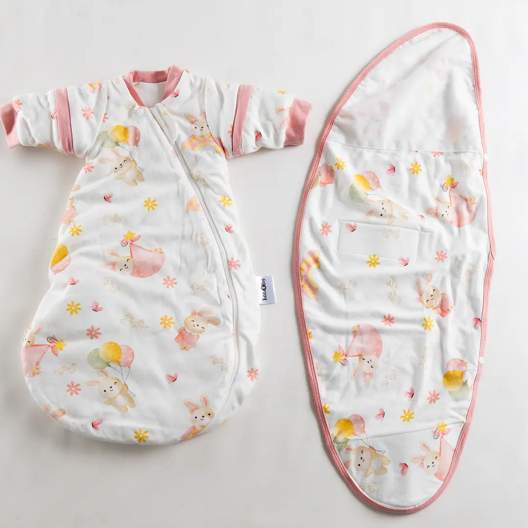Saquito Recién Nacido con Swaddle removible Termorregulador Tog 2.5 Conejitos en el jardín 2