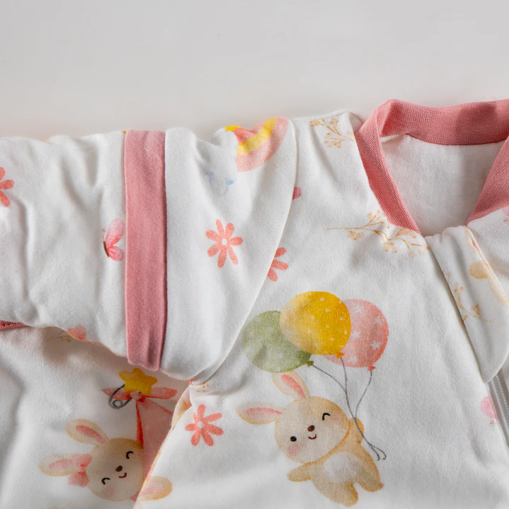 Saquito Recién Nacido con Swaddle removible Termorregulador Tog 2.5 Conejitos en el jardín 6