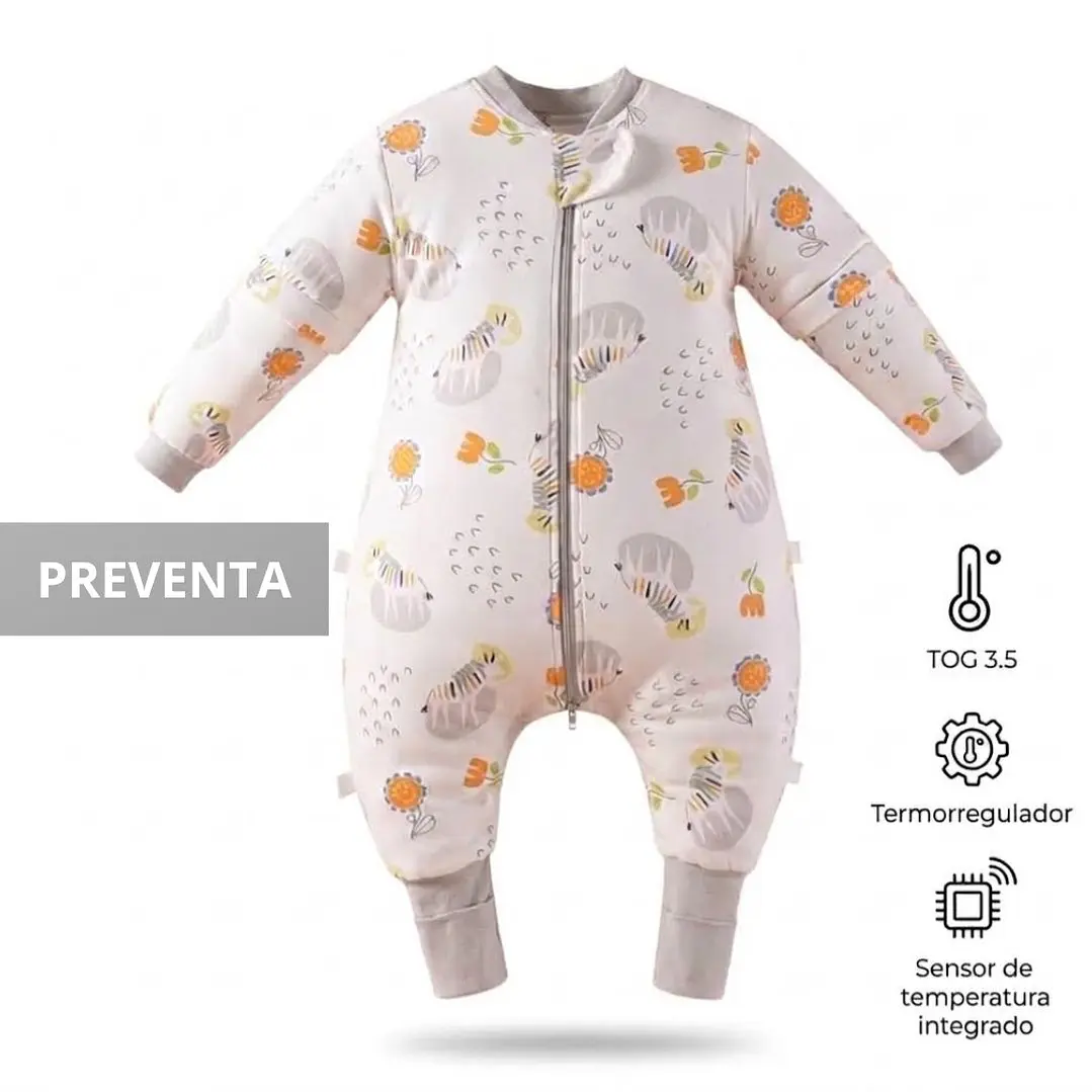 PREVENTA Saquito Enterito Termorregulador Tog 3.5 Diseño Cebras coloridas  1