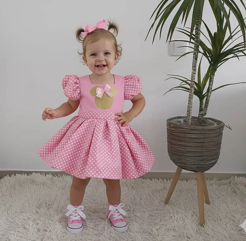 Vestido Minnie Rosa