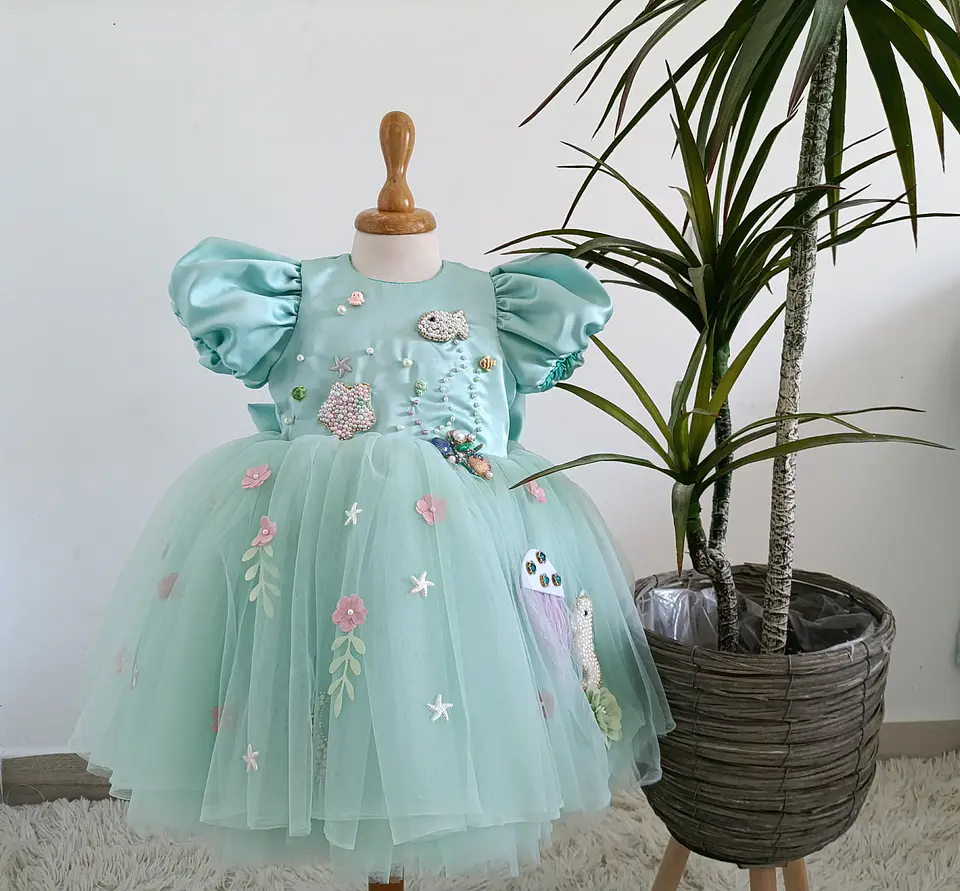 Vestido Fundo do mar/sereia 2